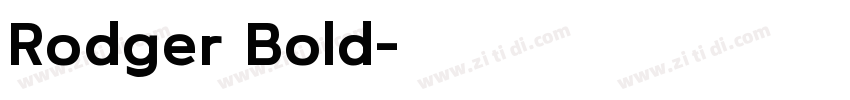 Rodger Bold字体转换